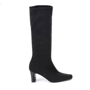 Boden Black Suede Knee High Boots sz 39